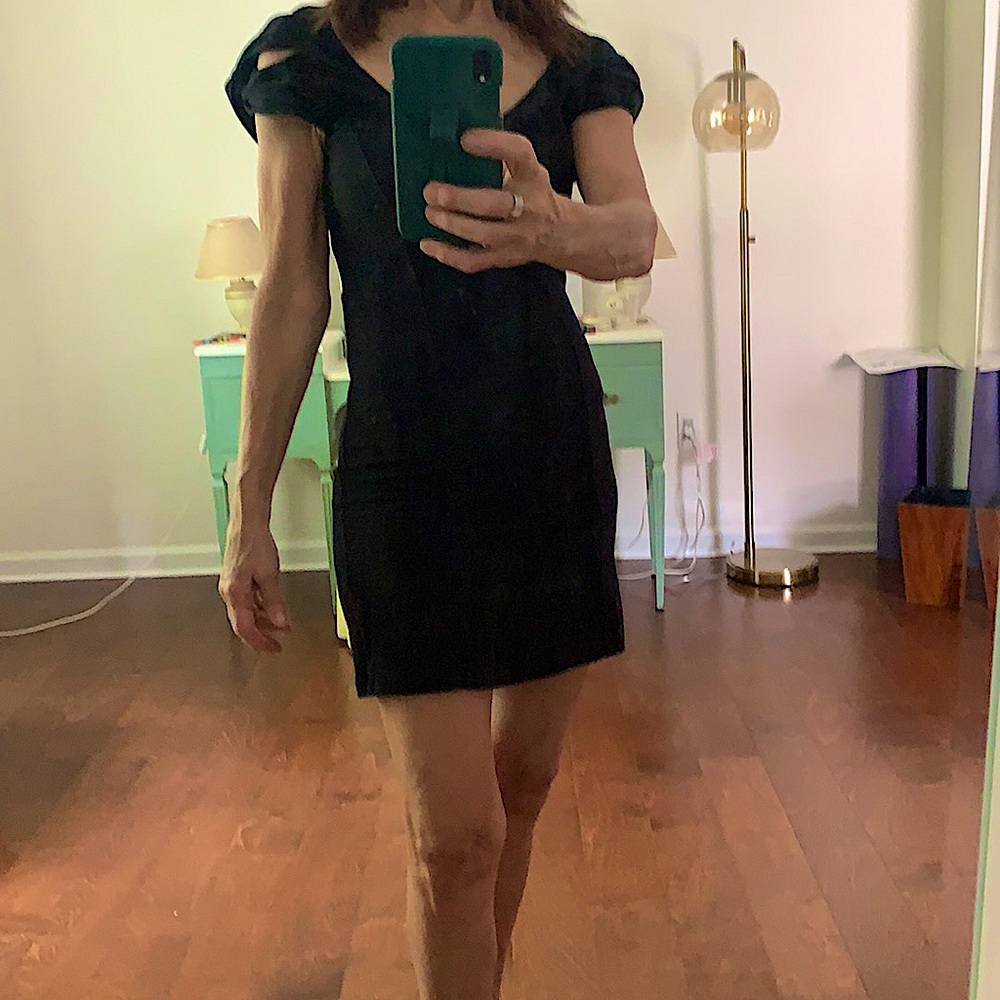 Free People black dress w/lace back insert
